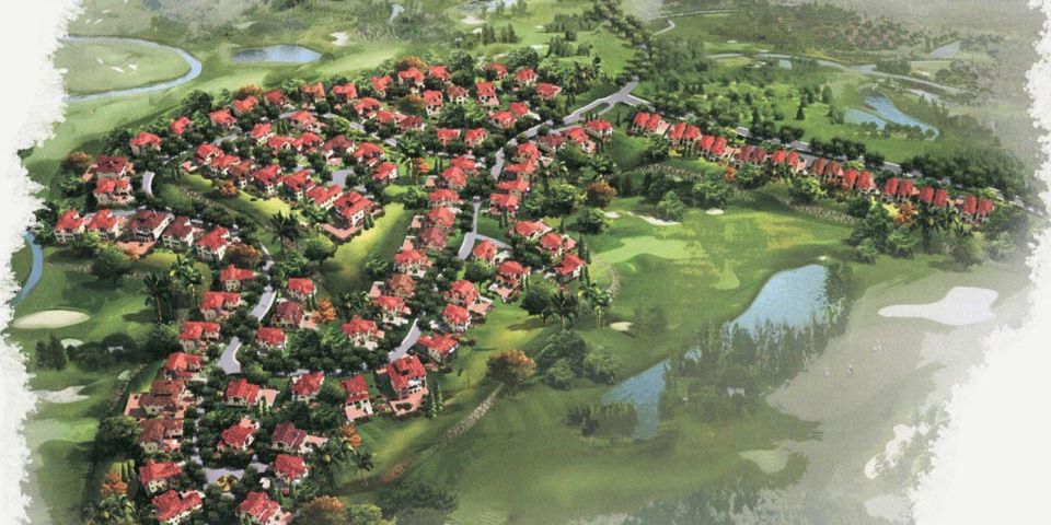 Hillside Village Rendered Aerial Image
